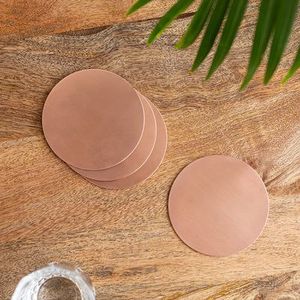 Timeless Metal <b>Coaster</b> <b>Set</b> For Elegant Home Decor Providing Durable Protection And Classic Metallic Decorative Appeal - Product Image 6