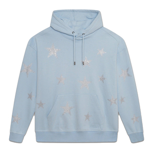 Conjunto Deportivo con Capucha Azul Claro para Hombre, Estampado de Estrellas Brillantes, Ropa Casual de Longitud Completa, 100% Algodón, Estilo Primavera, Corte Regular - Product Image 5