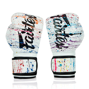 Premium Leather Printed Fairtex Boxing Gloves With Thick Padding Top Quality Custom Logo Kick Boxing Training & Fighting Product - Product Image 3