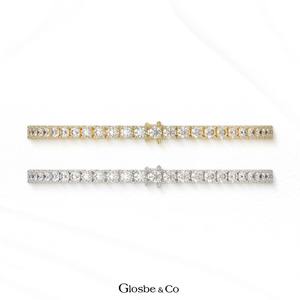Natural Diamond Tennis Bracelet 2mm OEM/ODM Supported Glosbe Co Luxury 18K White <b>Gold</b> <b>Bangles</b> Everyday Wear Luxury Style - Product Image 5
