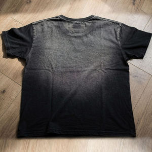 T-shirt vintage surdimensionné effet usé délavé au soleil, en coton épais, délavage acide, personnalisable, streetwear pour hommes et femmes - Product Image 2