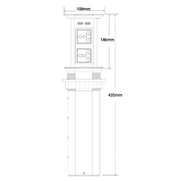 Station de recharge automatique, 5 v, prise de courant rétractable, pour comptoir de cuisine, bureau et conférence