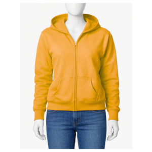 Sweat-shirt unisexe surdimensionné à capuche zippé haut de gamme, épais, avec broderie sur l'épaule et impression personnalisée pour l'automne, avec logo personnalisé - Product Image 4