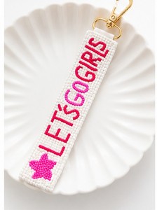 Llavero con Correa de Cuentas para Muñeca, Diseño 'Let's Go Girls' con Estrella Rosa, Cierre Hecho a Mano, Estilo Mini, Accesorio Lindo para Niñas - Product Image 2
