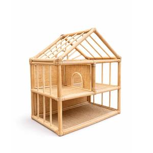Maison de poupées de haute qualité en rotin naturel, design personnalisé, pour enfants. - Product Image 3