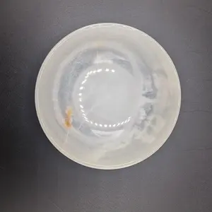 Bol contemporain en onyx poli, accessoire artisanal, centre de table en marbre design, pierre naturelle moderne - Product Image 5