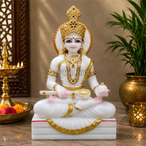 Marble Annapurna Statue | White Marble Goddess Annapurna Murti | Handcrafted Annapurna Devi Idol | MALIYAS India - Product Image 1