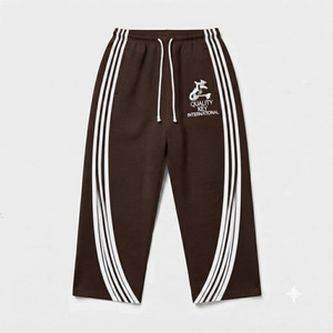 Pantalon d'hiver épais pour homme, vêtements de sport, impression graphique personnalisée, streetwear, 430GSM, French Terry, teinture à la cire. - Product Image 1