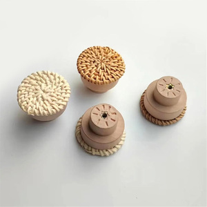 <b>Furniture</b> <b>handle</b> best sale rattan door <b>knob</b> handmade round shape <b>handles</b> hardware accessories - Product Image 1
