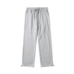 OEM/ODM Custom Logo Men's Olive Green <b>Drawstring</b> Pants Wide Leg Cotton <b>Trousers</b> with Private Label & Custom Service - Product Image 1