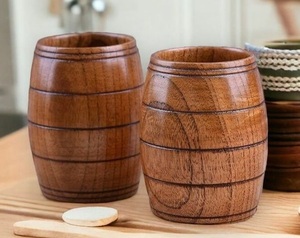 Natural Wooden Wine Mug Handmade Modern American Style Large Capacity Gift <b>Cup</b> for Hot and <b>Cold</b> Beverages Sustainable Drinkware - Product Image 4