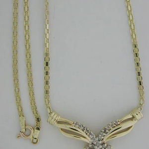 สร้อยคอเพทายธรรมชาติ เงินแท้ 925 ชุบทอง 14Kt เครื่องประดับอัญมณีชั้นดีสำหรับผู้หญิง ของขวัญ - Product Image 1