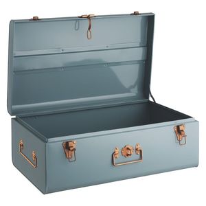 Caja de Herramientas Metálica Naranja Rectangular con Tapa Abatible y Cerradura, 1 Nivel, Diseño Clásico para Almacenamiento - Product Image 3