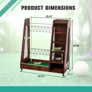 Organizer per Borsa da Golf Marrone con Scomparti per Scarpe, Soluzione Pratica per Accessori da Golf - Product Image 2