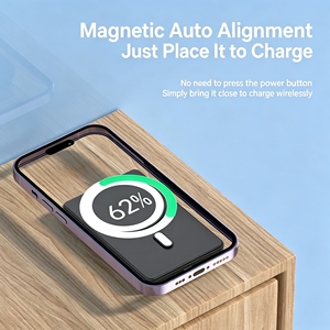 Batterie externe magnétique sans fil compacte ultra-mince de 5000 mAh, compatible avion, format poche, avec chargeur rapide PD - Product Image 2