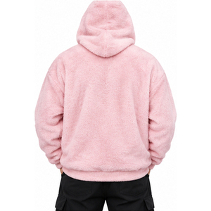 <b>Men</b> Women Warm <b>Sherpa</b> <b>Fleece</b> Hoodie Wholesale Soft Plush Winter Pullover Sweatshirt Custom Logo Print Eco-Friendly Pocket - Product Image 5
