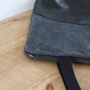 Sac fourre-tout en cuir et toile, style vintage, imperméable, broderie ouverte, sac à bandoulière, sac de voyage, sac de travail, sac de shopping, durable, personnalisable - Product Image 5