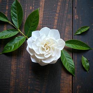 Flores de Gardenia Clásicas Blancas Sostenibles Hechas a Mano por VADEE, 8.5 CM, Varilla de Fibra de Planta de Sesbania, Hechas en Tailandia - Product Image 1