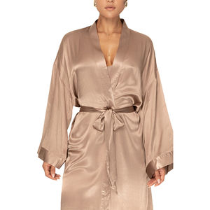 Robes de chambre en satin pour femmes, peignoirs de demoiselle d'honneur en soie motif paon, robes de nuit à fleurs, peignoirs de nuit en soie de qualité pour femmes - Product Image 3