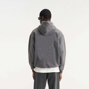 Custom 2026 Men's Oversized Acid Wash Hoodie 100% Cotton, <b>Vintage</b> Washed, High-Quality Manufacturer <b>Sweatshirt</b> - Product Image 2