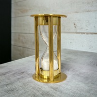 Minuteur à sable léger en laiton et verre de 30 secondes, design artistique tendance, polyvalent pour bureau, étude et décoration