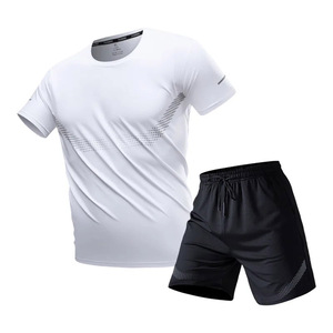 Ensemble T-shirt et short unisexe personnalisé, dernier design, 100% coton, décontracté, deux pièces, 240 grammes, imprimé, tricoté, pour hommes et femmes - Product Image 2