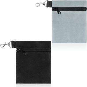 Golf Ball Bag Golf Tee Bag Pouch Zippered Pouch with Metal Lobster <b>Clip</b> Waterproof Golfs Accessories Organizer for Tees Balls - Product Image 5