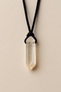 Collar de Cristal de Cuarzo Transparente Natural, Colgante de Punta de Cristal en Bruto, Joyería Curativa, Meditación, Unisex, Regalo Espiritual - Product Image 4