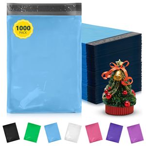 Confezione 1000 blu 2 Mil sacchetti di spedizione in polietilene 10X13 pollici autosigillanti avvolti di spedizione impermeabili per i vestiti - Product Image 1