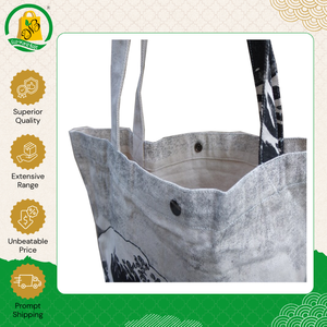 Sac à main en toile de coton imprimé, biodégradable, écologique, sans azo, de qualité supérieure, vendu en gros à bas prix - Product Image 3