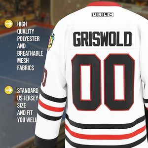 Griswold # Maillot de hockey 00 Movie – Lettres et chiffres brodés, vêtements authentiques Fabs, tailles S-5XL - Product Image 3