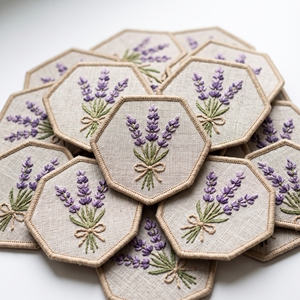 Parches bordados rectangulares de flora de musgo, apliques de margaritas y hojas de pino, para fabricantes al por mayor, para prendas de abrigo y sombreros - Product Image 2