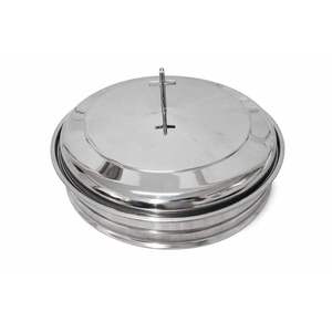 Premium Stainless Steel Single Tray Holy <b>Communion</b> Set 40 <b>Cups</b> Bottom Ring Professional Mirror Finish Durable Dishwasher Safe - Product Image 1