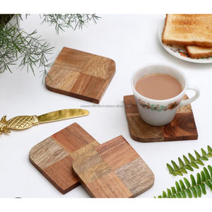 Posavasos de madera en oferta, diseño único, artesanía, colección de artículos a precio asequible, portavasos para sofá - Product Image 3
