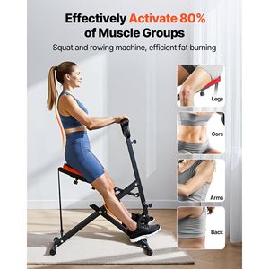 Appareil d'entraînement des fessiers pliable à montage facile, équipement de squat profond et de rame pour la maison, machine à squats, 2 entraîneurs de cuisses et appareils d'exercice - Product Image 2