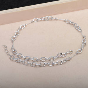 Collier en argent S925, 5 perles, luxe léger, accessoires pour chaîne de clavicule, modèle de collier de perles 5685 - Product Image 3