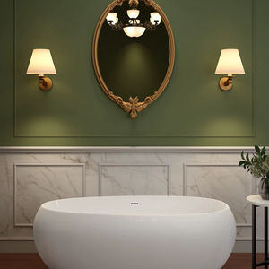 Bañera Independiente Arleta de Cerámica con Hidromasaje y Drenaje, Diseño Contemporáneo para Uso en Baños y Hoteles Modernos - Product Image 1