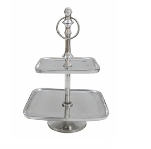 Soporte para Pastel de Metal con Acabado Niquelado, Diseño Atractivo, para Hogar, Hotel, Restaurante, Fiestas de Cumpleaños - Product Image 1