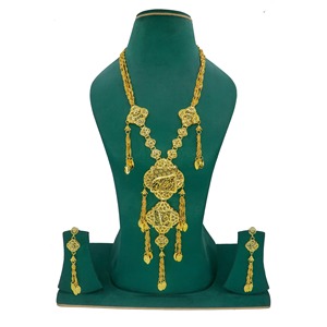 Direct Factory Meilleure offre Ensemble plaqué or Style classique Bijoux de mariage et de fête Colliers Inde Ensemble de colliers de luxe Collection - Product Image 6