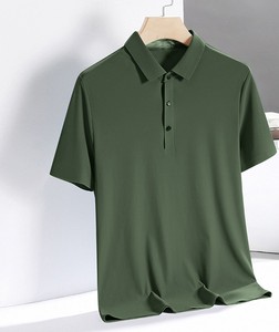 Camiseta de Hombre de Color Sólido, Cuello Redondo, Manga Corta, Corte Regular, Informal, Cómoda para el Día a Día, Prenda Básica Esencial - Product Image 1