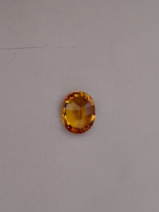 Zafiro amarillo cultivado en laboratorio, piedra preciosa suelta de alta calidad, forma ovalada, claridad brillante, piedra facetada para la fabricación de joyas. - Product Image 1