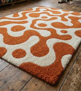 High Demand Handmade Abstract Hand Tufted Wool Non-Slip Medium Pile 10-14mm Thick Cotton Silicone Backing Modern Area <b>Rug</b> - Product Image 1