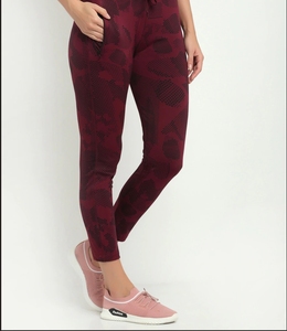 Leggings de yoga taille haute pour femme, longueur cheville, imprimés, extensibles, en Spandex/Nylon, avec fermeture élastique à la taille, légers, motif numérique - Product Image 5