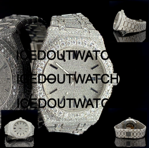 Reloj de Lujo con Diamantes Moissanite VVS1, Esqueleto Mecánico, Bisel Personalizado, Caja de Acero Inoxidable, Resistente al Agua 10 Bar - Product Image 1