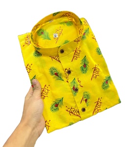 ผ้าฝ้าย Kurta ยาว Radhe-Radhe พร้อมผ้าฝ้ายพิมพ์ลายและ Kurta แบบดั้งเดิมสําหรับผู้ชายสําหรับการขายออนไลน์ - Product Image 2
