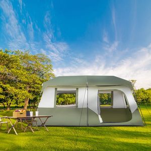 Tenda da campeggio familiare per 2 persone con telo antipioggia e design antivento, montaggio in 60 secondi e borsa per il trasporto - Product Image 1