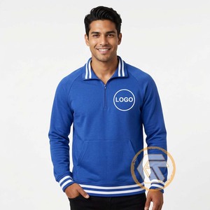 ฟีที่ปรับแต่งได้ |   เสื้อพูลโอเวอร์ผู้ชาย คอวี ผ้าฝ้ายฟลีซ 100% ปักลายด้านหน้า ทรงปกติ ใส่ได้ในฤดูหนาว ระบายอากาศได้ดี แห้งเร็ว - Product Image 4