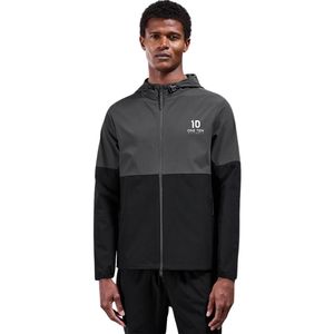 Veste coupe-vent à capuche color block active, épaisse, respirante, résistante à l'eau, pour sports de plein air, avec demi-zip, personnalisable - Product Image 1