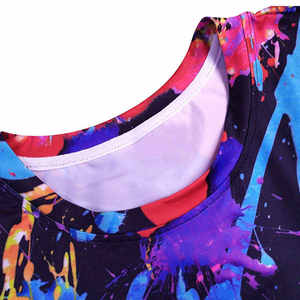 Camisetas Personalizadas con Sublimación Total, 100% Poliéster, para Maratón, Tejido de Punto, Diseño en Blanco con Patrón 3D, Impresión por Serigrafía - Product Image 3