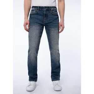 OEM/ODM Custom Mid-Rise Slim Straight Jeans para hombres Negro Wash Sutil Fade Vintage Print Pure Cotton Everyday Pocket Streetwear - Product Image 4